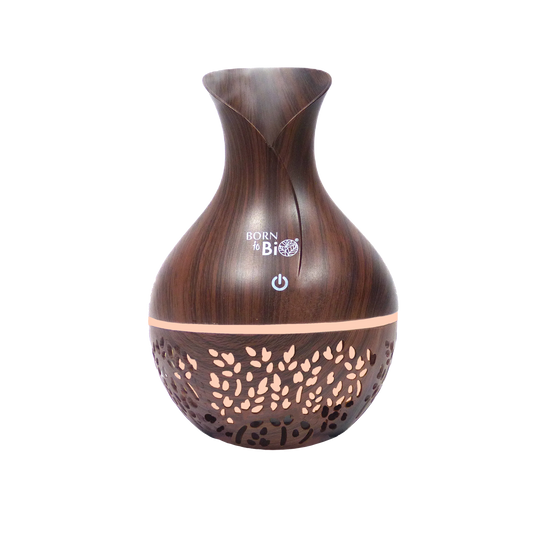 Diffuseur & Humidificateur Bois Foncé USB – 130 ml-0