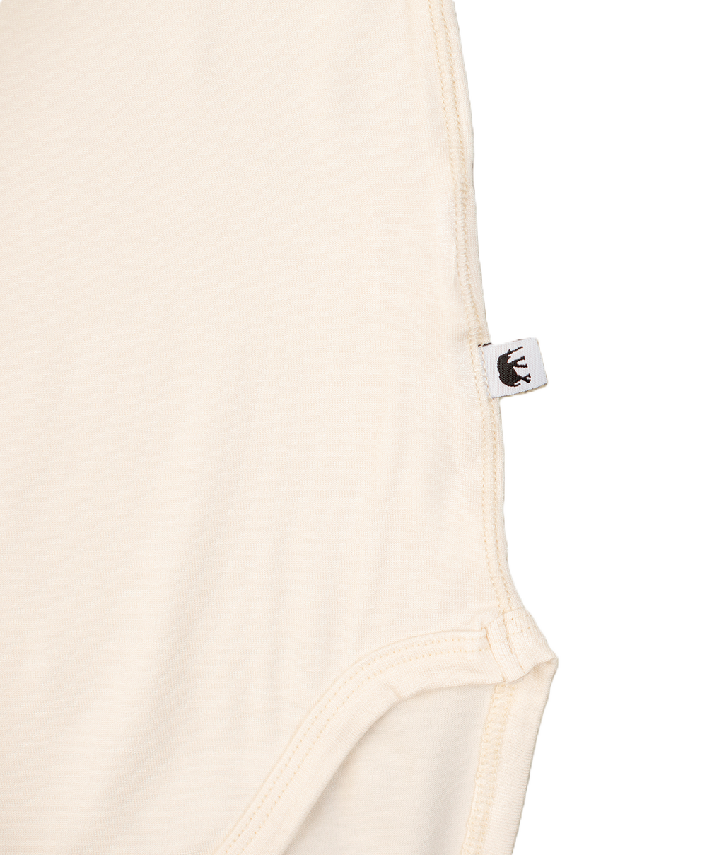 Bamboo Baby Long Sleeve Body - CREAM-2