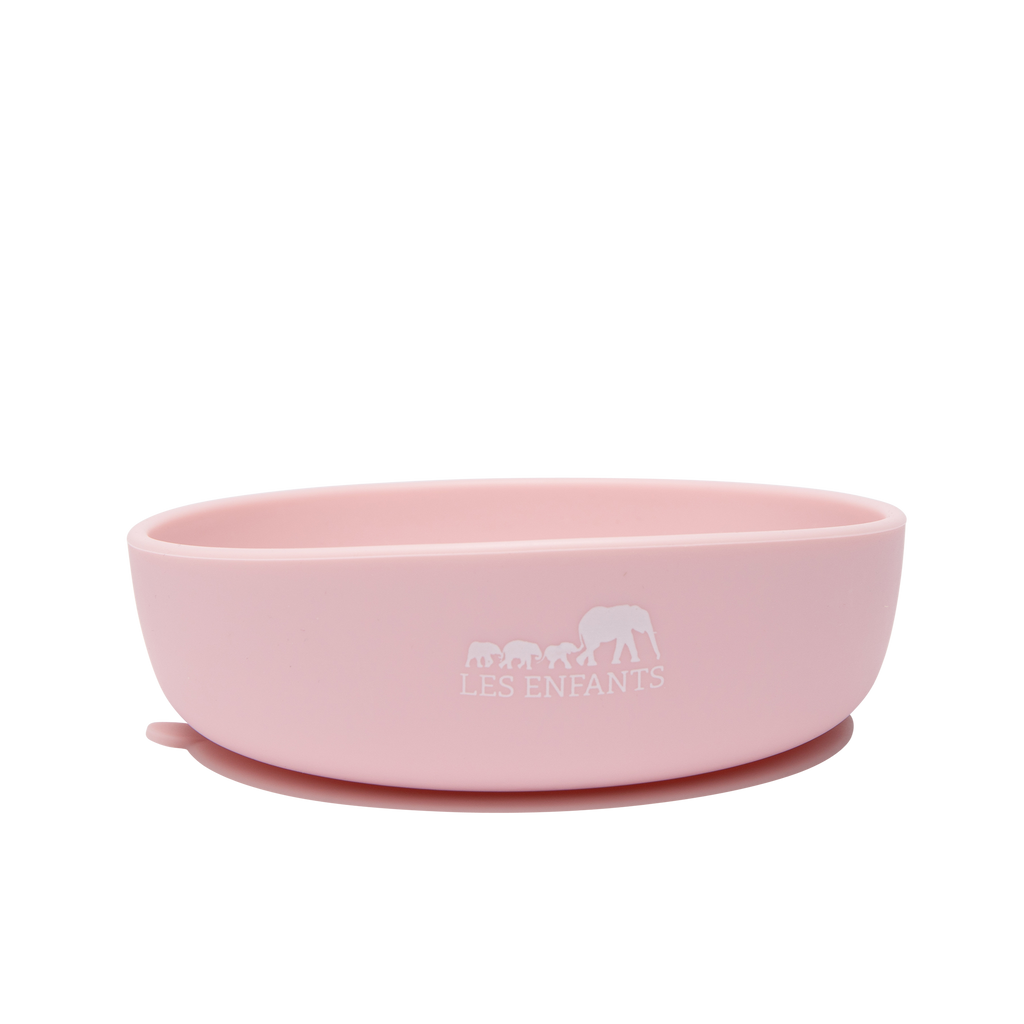 Silicone Baby Plate Bowl - Rose-0