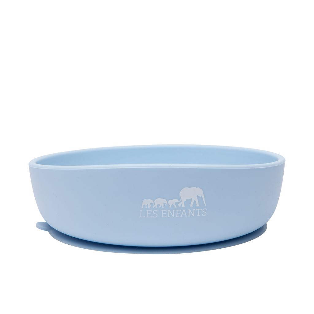 Silicone Baby Plate Bowl - Blue-0