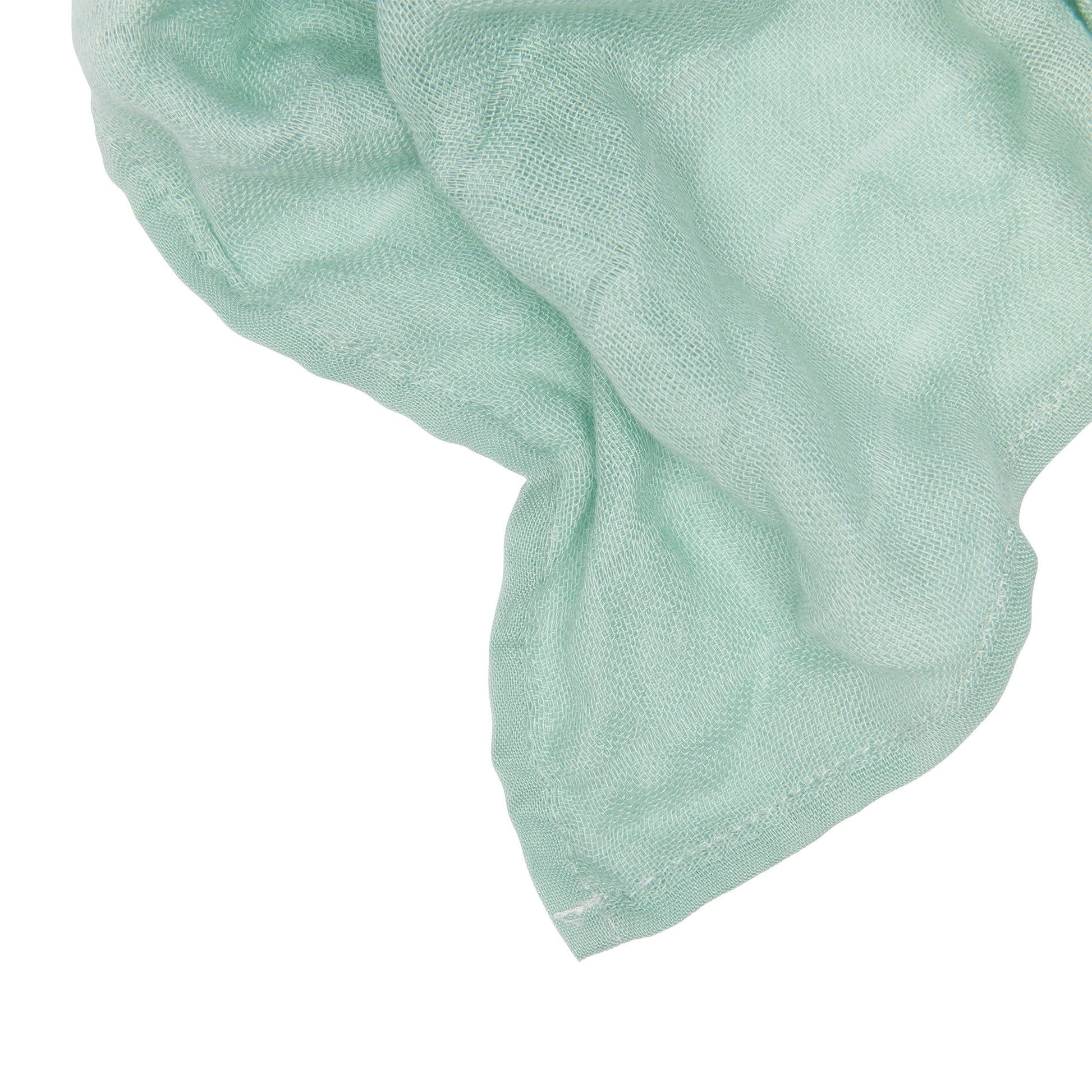 Muslin Blanket Green / White-4