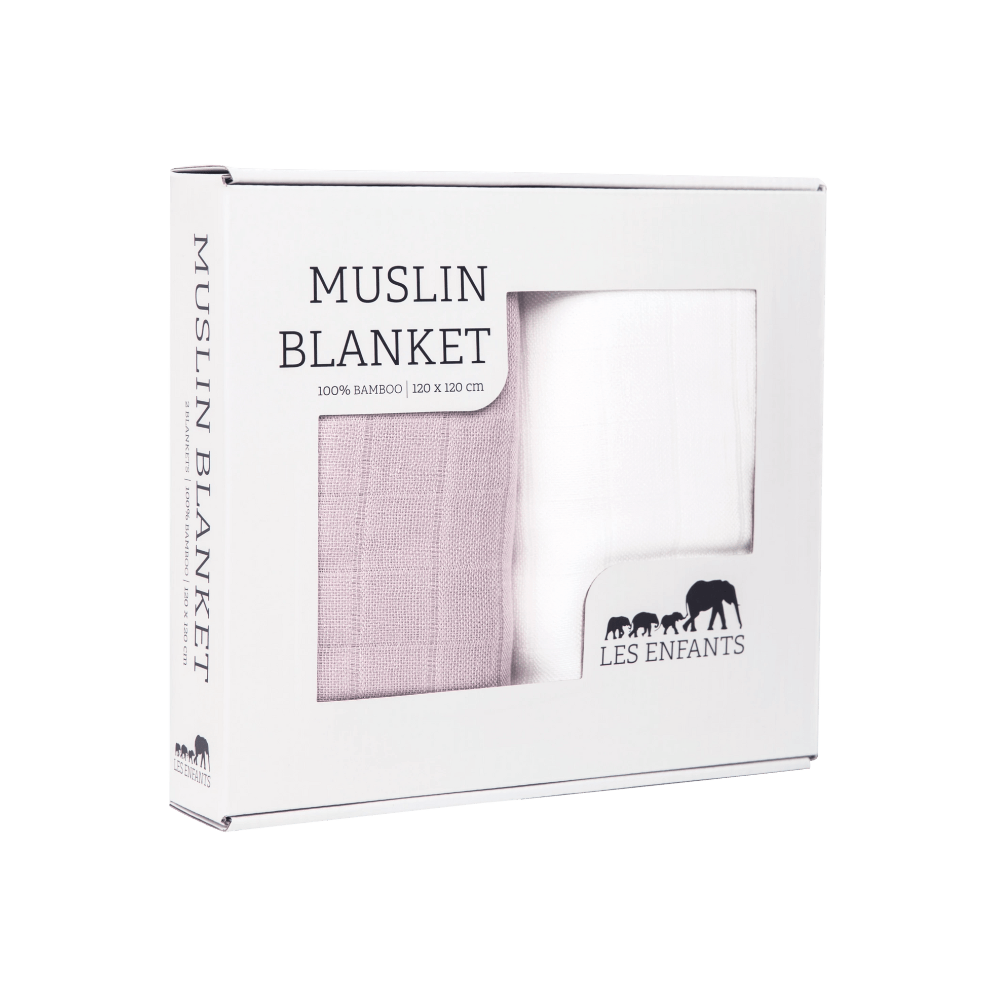 Muslin Blanket Rose / White-0