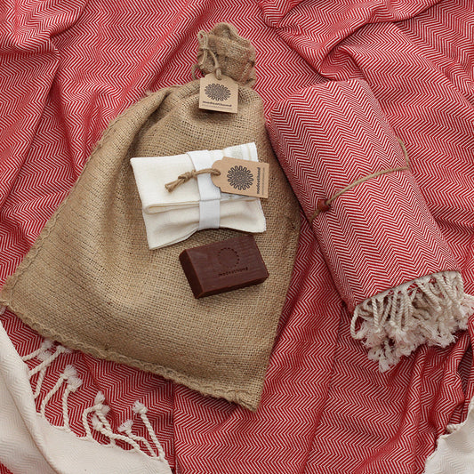 Bath & Body - Herringbone Red-1