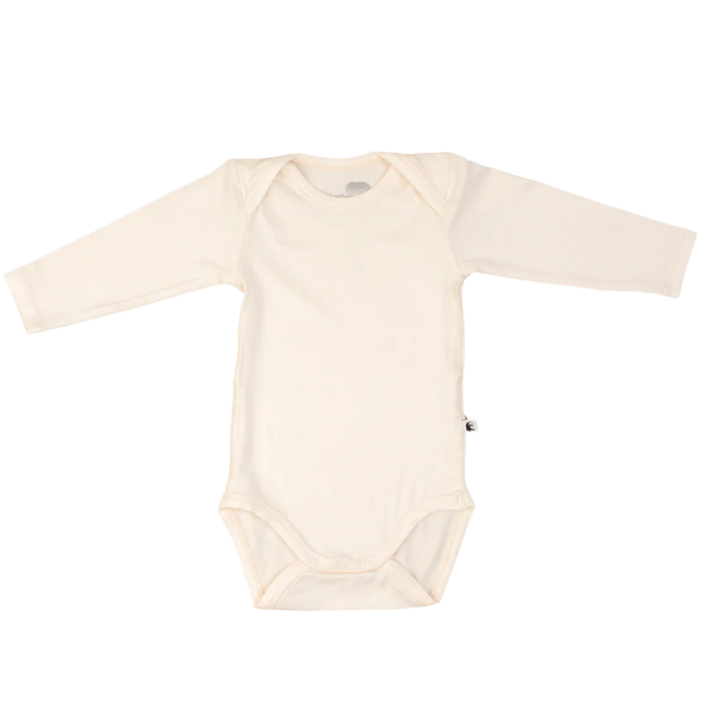 Bamboo Baby Long Sleeve Body - CREAM-3