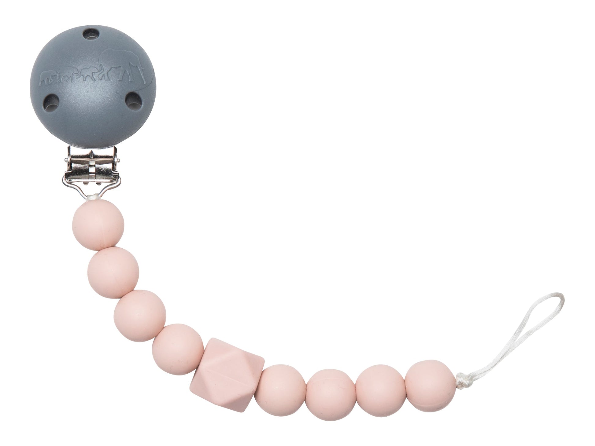 Chewy Pacifier Clip - Rose-2