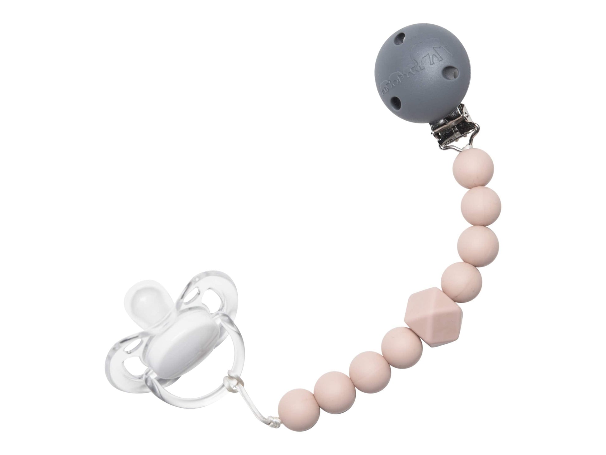 Chewy Pacifier Clip - Rose-3