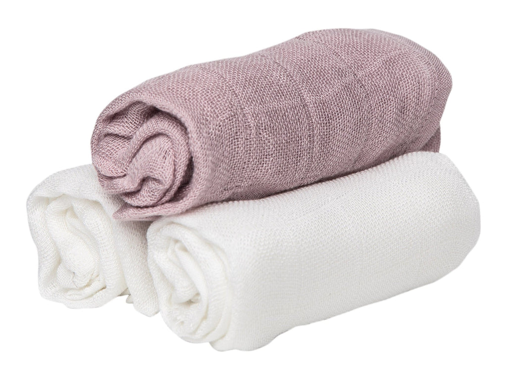 Muslin Squares Rose/ White-1